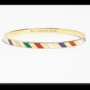 KATE SPADE NY "GET CARRIED AWAY" BANGLE BRACELET~GOLD PLATED & COLOURFUL ENAMEL